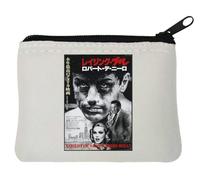 Porte-monnaie en néoprène avec affiche du film de boxe japonaise Blanc 10 x 11 cm