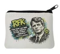 Porte-monnaie en néoprène avec citation inspirante de Robert F Kennedy Blanc 10 x 11 cm