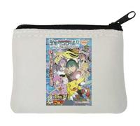 Porte-monnaie en néoprène avec poster manga Blanc 10 x 11 cm
