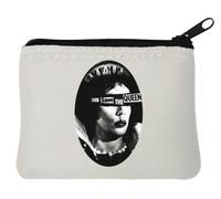 Porte-monnaie en néoprène avec slogan « God Save The Queen » - Blanc - 10 x 11 cm