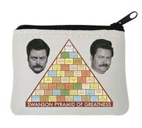 Porte-monnaie en néoprène Libertarian Pyramid 10 x 11 cm Blanc