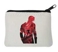 Porte-monnaie en néoprène Motif Man Without Fear Night Blanc 10 x 11 cm