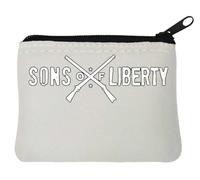 Porte-monnaie en néoprène Sons of Liberty USA Muskets - 10 x 11 cm - Blanc