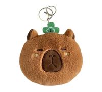 Porte-monnaie en peluche Carpincho | Joli et amusant Sac à main en peluche Capibara - Carpincho en peluche décontracté, sangle suspendue pour petit portefeuille, rangement de câble pour, vert