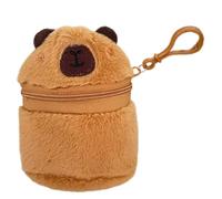 Porte-monnaie en peluche Dessin animé Route animale Sac Belle Capybara Pièce de monnaie Pendentif Casque Sac Petit Argent Capybara Petits Portefeuilles Pendentif Carton Amovible Animal Stockage, b