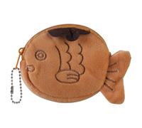 Porte-monnaie en peluche pour femme - Joli sac de rangement pour écouteurs - Sac de rangement pour écouteurs - Pour filles et femmes - Motif poisson mignon, Tel que montré