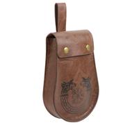 Porte-monnaie en polyuréthane avec plusieurs compartiments, marron, Beauté | Cuir PU résistant aux déchirures pour Halloween, accessoire de jeu de rôle, essentiel pour le voyage
