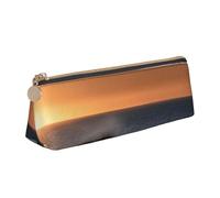 Porte-monnaie en PVC imprimé « Last Sun Rays of Over The Sea Waves » - Porte-monnaie - Trousse de maquillage - Trousse à crayons - Trousse à fermeture éclair - Pour femme et homme, Blanc, One Size