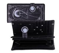 Porte-monnaie en relief Motif tarot squelette gothique 19 x 10 x 3 cm