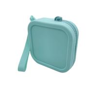 Porte-monnaie en silicone - Portefeuille carré de 10 cm, petit portefeuille avec fermeture éclair lisse, portefeuille en silicone durable | Maquillage Con Pure pour cartes de crédit, clés, rouge à