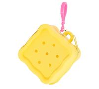 Porte-monnaie en silicone souple avec fermeture éclair - Joli design de trou de dessin animé - Portefeuille miniature pour enfants - Pochettes de rangement pour Ki, Jaune, 8x8cm/3.15x3.15inches