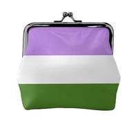 Porte-Monnaie en Similicuir pour Femme, orné du Drapeau LGBT, avec Fermoir Baiser, Double Fermoir et Motif fétiche. Idée Cadeau Originale pour Un Anniversaire.