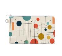 Porte-monnaie en toile avec carte de tarot mystique soleil et lune pour femme - Petit portefeuille fin avec fermeture éclair et porte-clés - Joli sac à monnaie - Petite pochette à fermeture éclair