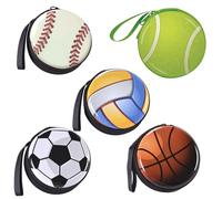 Porte-Monnaie Enfant,Forreen 5 Pièces Portefeuille Ado Garcon Mini Mignon Conception Sphérique Créatif Intéressant Change Pouch pour Clés Monnaie Cartes de Crédit Mouchoirs