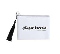 Porte Monnaie et cles Blanc Super Parrain