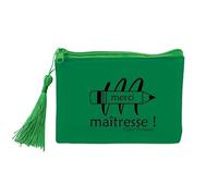 Porte Monnaie et cles Vert Merci maitresse