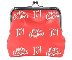 Porte-monnaie et pochettes en cuir de dessin animé avec boucle mignonne, fermeture à baiser, porte-monnaie pour filles, porte-monnaie festif, joyeux Noël, 11,5 cm x 10,5 cm