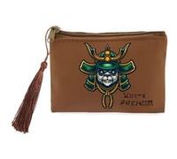 Porte monnaie et porte cles marron Taperso avec motif panda facon samourai BD personnalisable Marron G