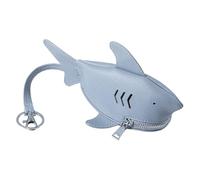 Porte-Monnaie et Porte-Monnaie en Forme de Requin Baleine - Porte-clés Portable à Fermeture éclair - Pochette et Pochette en Cuir | Rangement pour Femmes, garçons et Filles, Argent, clés et