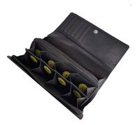 Porte Monnaie Euro en Cuir - Grand Porte Monnaie Trieur avec 8 Compartiments - Porte Monnaie pour Non Voyant Frédéric Johns