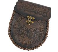 Porte-monnaie fantaisie en cuir PU résistant à l'eau pour reconstitutions ceinture médiévale, Noir , Beauté de masse