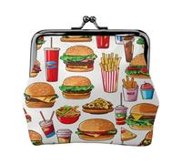 Porte-monnaie Fast Food - Pour les festivals et les occasions spéciales, Noir , Taille unique, Art Déco