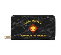 Porte Monnaie Femme 45E Division D'Infanterie De L'Armée Américaine Coin Purse Wallet Longue Femme Pouch Bourse Élégant Bourse Pochette pour Mère, Amoureux, Ami