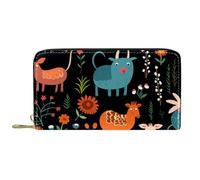 Porte Monnaie Femme Animaux De La Ferme Ferme Coin Purse Wallet De Nombreux Emplacements pour Cartes Cuir Portefeuille Mignonne Femme Pouch Bourse pour Enfant, Femme, Ami