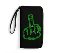 Porte Monnaie Femme Doigt d'honneur FCK Cuir Portefeuille Imprimé Bourse Pochette Mignonne Femme Pouch Bourse pour Meilleur Cadeau, Amoureux, Ami