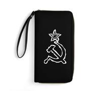 Porte Monnaie Femme Faucille Et Marteau De L'Urss Fille Pochette Élégant Porte-Feuille en Cuire Longue Femme Pouch Bourse pour Femme, Mère, Ami