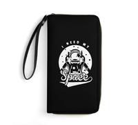 Porte Monnaie Femme J'Ai Besoin De Mon Espace Bourse Pochette Original Retro Femme Pouch Bourse Souple Coin Purse Wallet pour Ami, Enfant, Fille