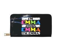 Porte Monnaie Femme Je suis Emma Et Je Fais des Choses Emma Coin Purse Wallet Original Retro Fille Pochette Exquis Bourse Pochette pour Fille, Garcon, Meilleur Cadeau