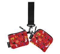 Porte-monnaie femme porte carte mince portable porte-monnaie porte-monnaie porte-monnaie porte-monnaie porte-monnaie poche porte-monnaie pour femmes hommes 2 paquets, Modèle d'Halloween heureux de
