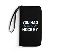 Porte Monnaie Femme Tu M'As EU Au Hockey Coin Purse Wallet Original Retro Fille Pochette Longue Cuir Portefeuille pour Fille, Femme, Ami