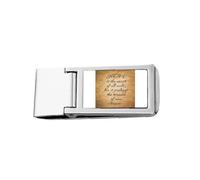 Porte-monnaie fin en acier inoxydable avec citations d'espoir