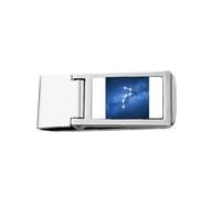 Porte-monnaie fin en acier inoxydable avec inscription « Break Through Adversity »