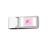 Porte-monnaie fin en acier inoxydable avec motif constellation du Lion Sagittaire