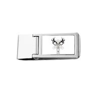 Porte-monnaie fin en acier inoxydable avec motif de corne mystérieuse