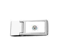 Porte-monnaie fin en acier inoxydable avec pince à billets en forme de tête perdue