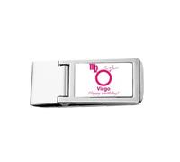 Porte-monnaie fin en acier inoxydable avec pince à billets Motif constellation