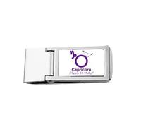 Porte-monnaie fin en acier inoxydable avec pince à billets Motif constellation du destin