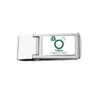 Porte-monnaie fin en acier inoxydable avec pince à billets Motif constellation Fate