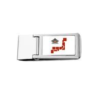Porte-monnaie fin en acier inoxydable avec symbole japonais Tokyo