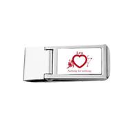Porte-monnaie fin en acier inoxydable Motif constellation amour Lion