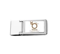 Porte-monnaie fin en acier inoxydable Motif constellation destin Taureau