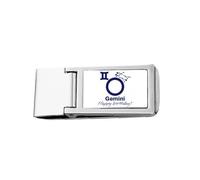 Porte-monnaie fin en acier inoxydable Motif constellation Fate Birthday Celebration Geni