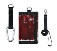 Porte-monnaie fin et léger avec motif sapin de Noël et flocon de neige