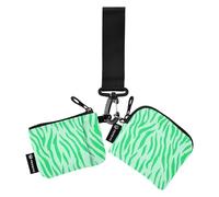 Porte-monnaie fin et portable en fourrure de tigre vert menthe pour femme avec porte-clés pour un usage quotidien 2 pièces de crédito para Hombre