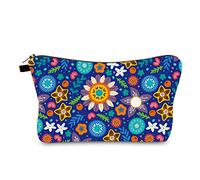 Porte Monnaie Fleurs Colorées Petite Trousse Maquillage Trousse Maquillage Femme De Voyage pour Femme Portable Trousse De Maquillage Cosmétique Organiseur,Trousse De Toilette Fille