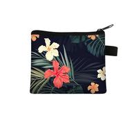 Porte Monnaie Fleurs Et Feuilles Petite Trousse Maquillage Trousse Maquillage Femme De Voyage pour Femme Portable Trousse De Maquillage Cosmétique Organiseur,Trousse De Toilette Fille